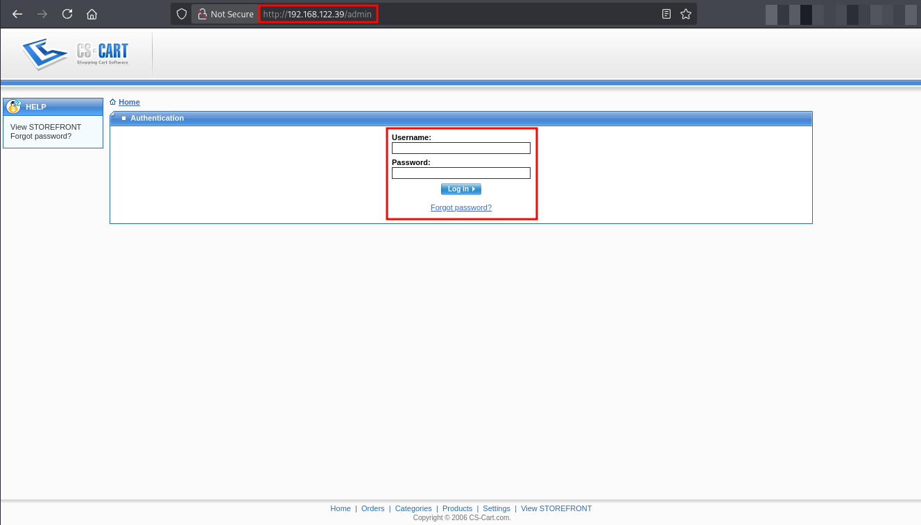 Admin Login Panel